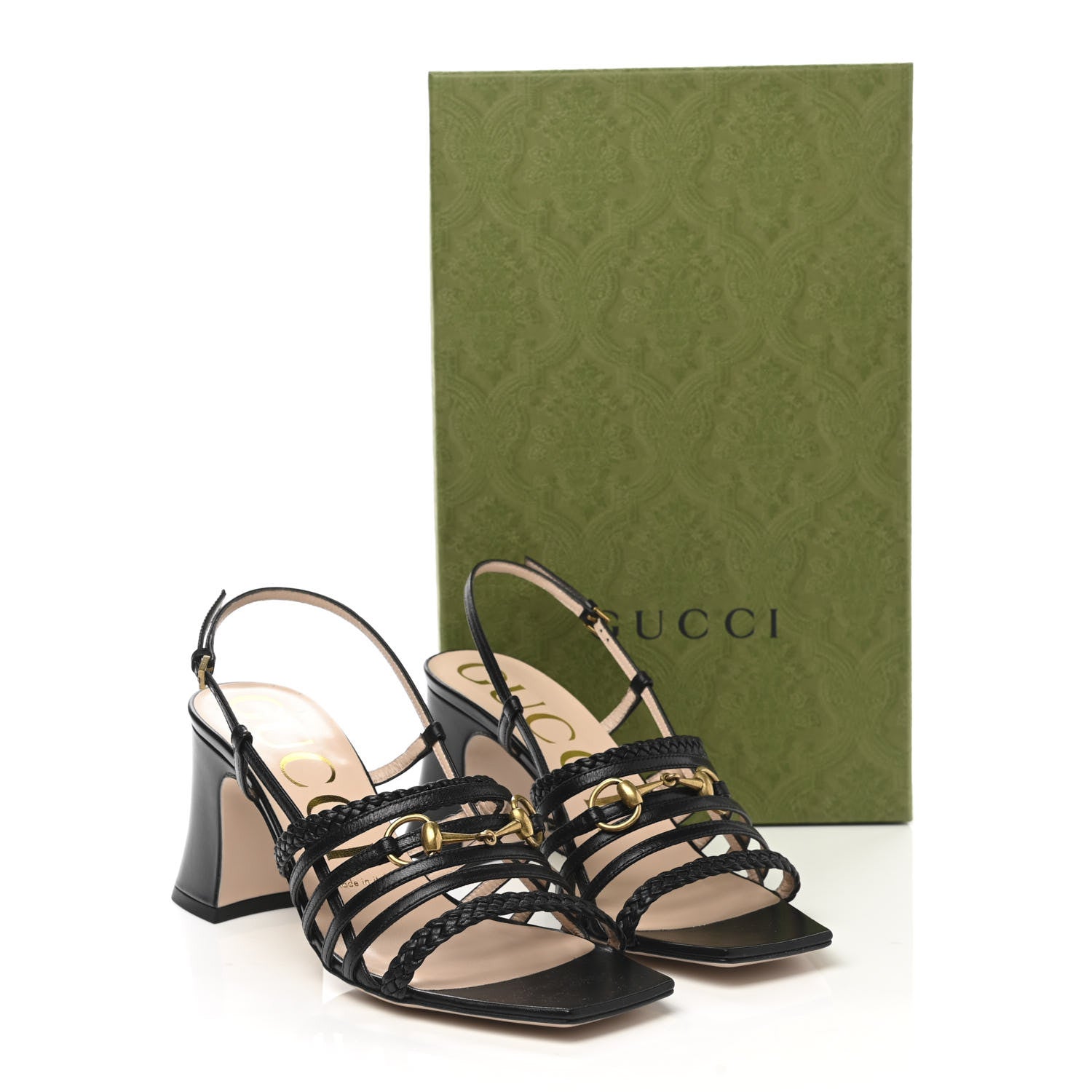 Gucci Malaga Kid Ketty Slingback Sandals 37.5 Black 8 of 8
