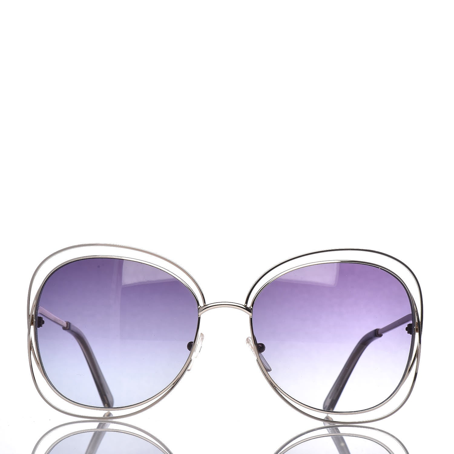 Chloe Oversize Round Carlina Sunglasses CE119S Gold 2 of 7
