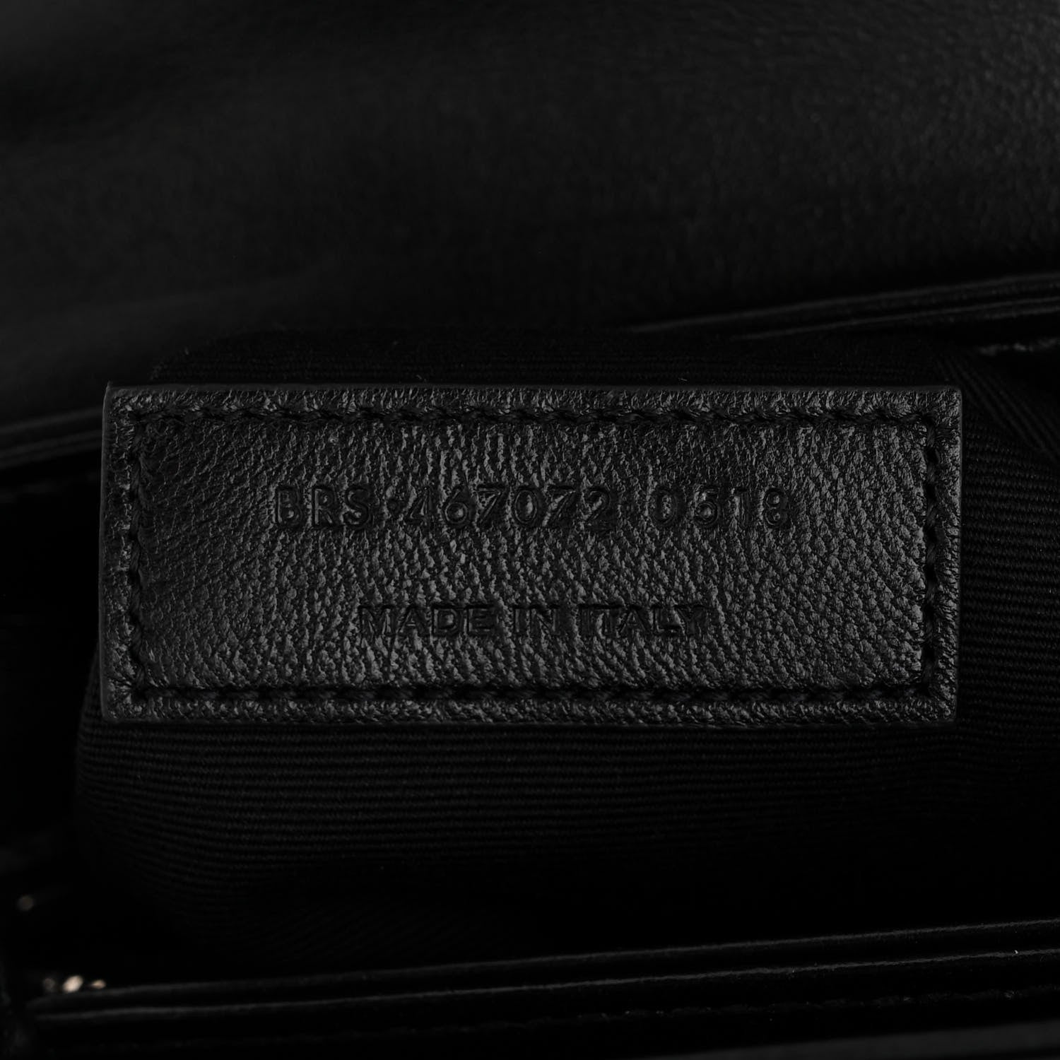 Saint Laurent Calfskin Y Quilted Monogram Toy Loulou Crossbody Bag Black 7 of 11