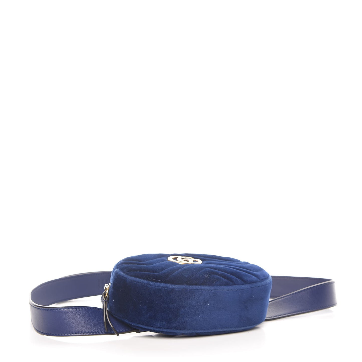 Velvet Matelasse GG Marmont Belt Bag 95 38 Cobalt Blue