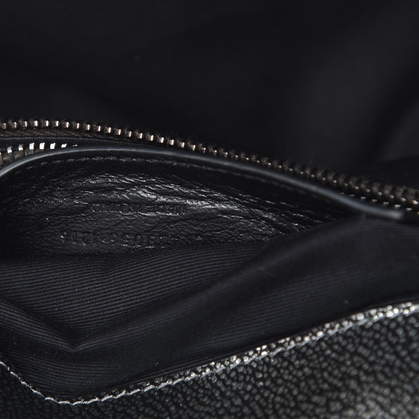 Metallic Grain De Poudre Matelasse Chevron Monogram Medium College Bag Gunmetal