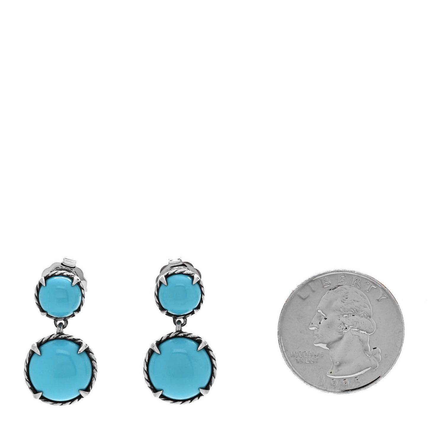 Sterling Silver Turquoise Chatelaine Drop Earrings