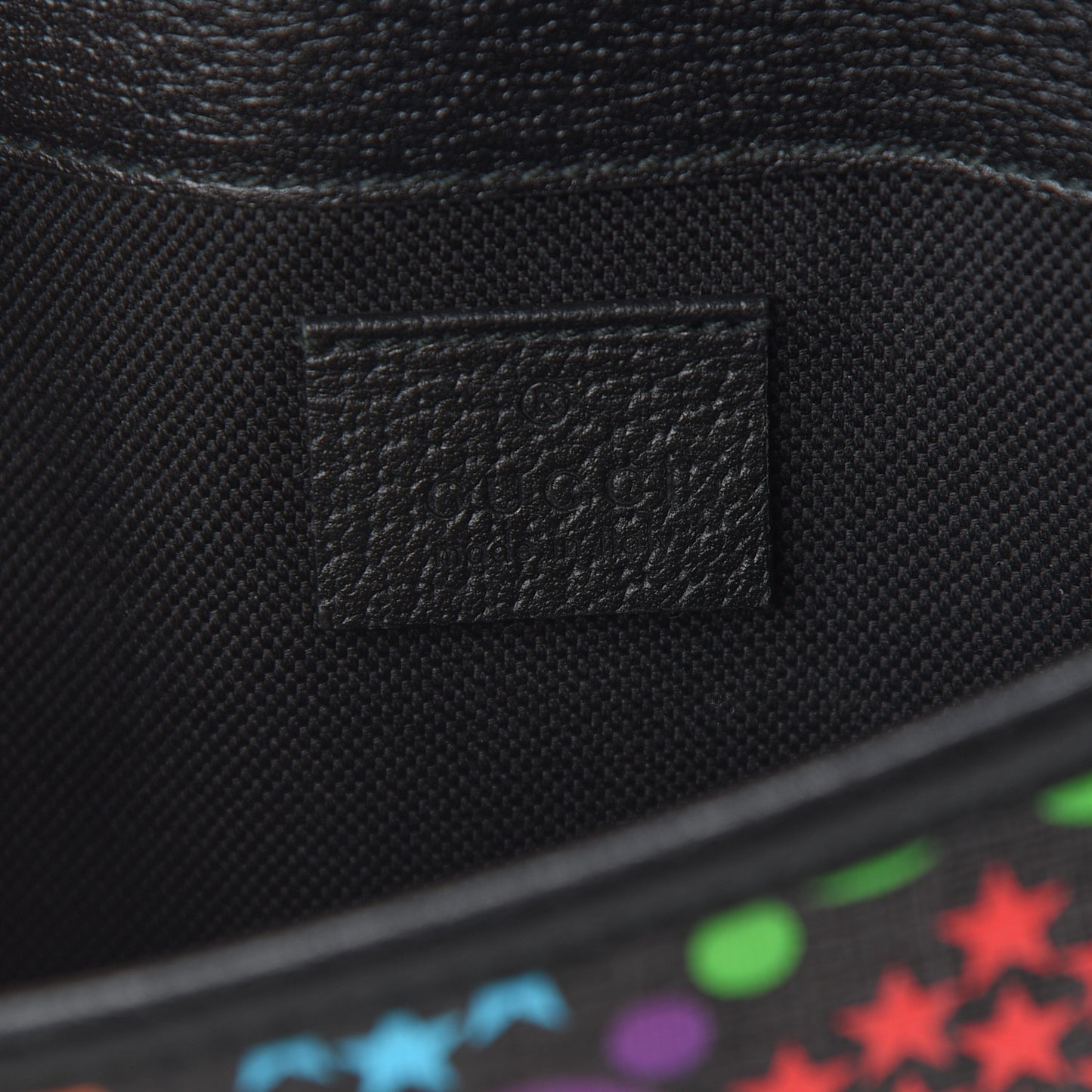GG Supreme Monogram Psychedelic Slim Belt Bag Black
