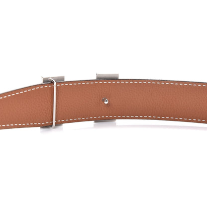 Hermes Box Togo 32mm Guilloche H Belt 90 Black Gold 7 of 9