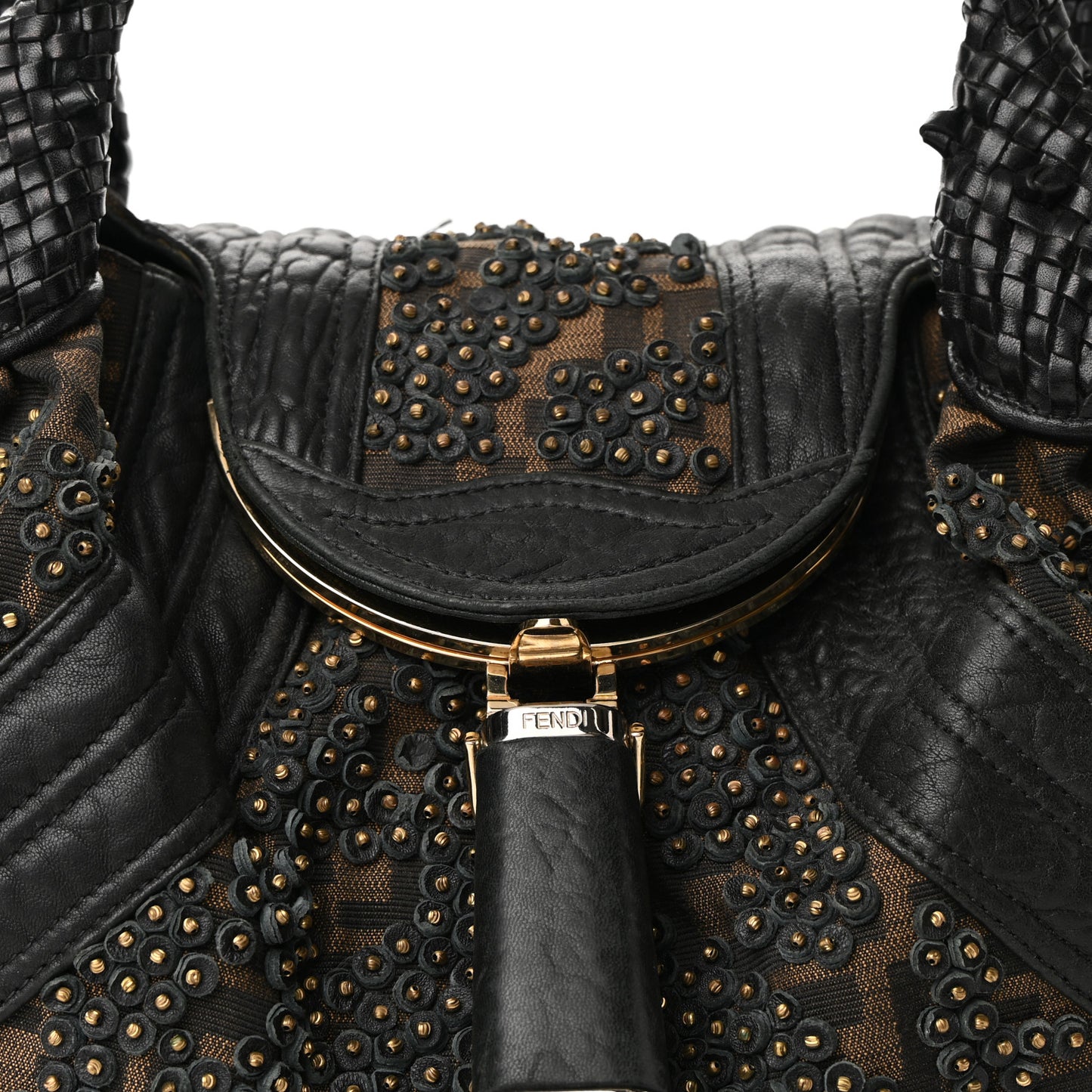 Nappa Zucca Studded Spy Tobacco