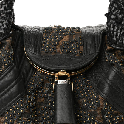 Fendi Nappa Zucca Studded Spy Tobacco 6 of 8