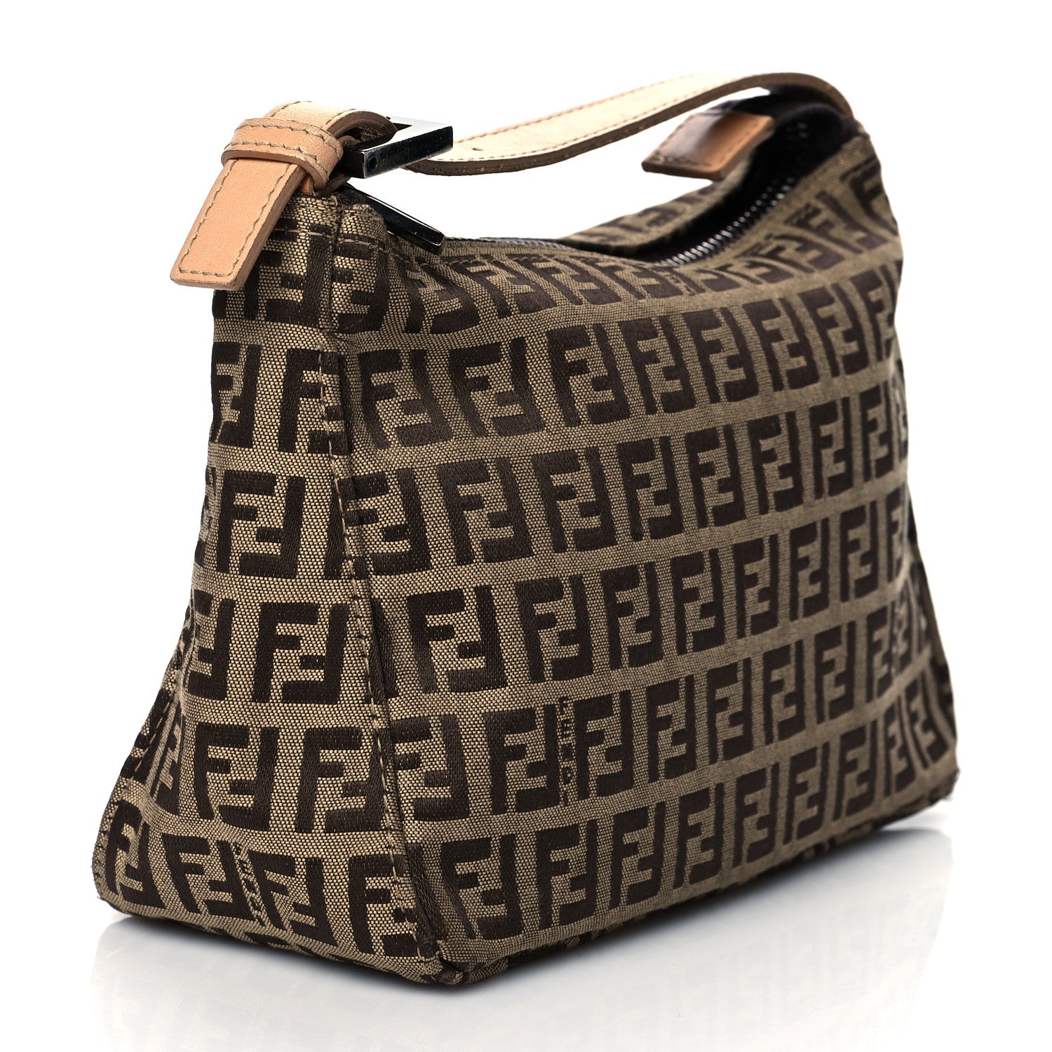 Fendi Zucchino Mini Pochette Beige 3 of 10