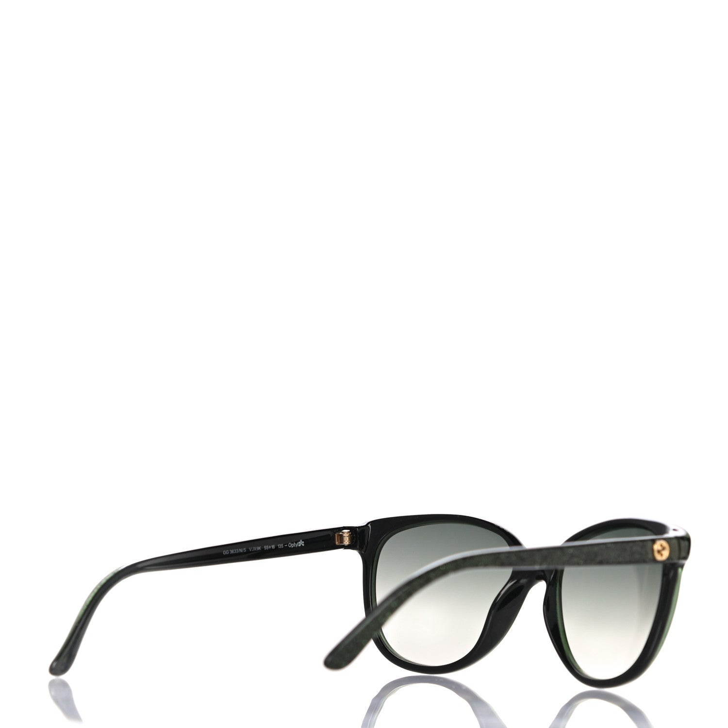 Gucci Acetate Glitter Sunglasses GG 3633/N/S Green 3 of 8