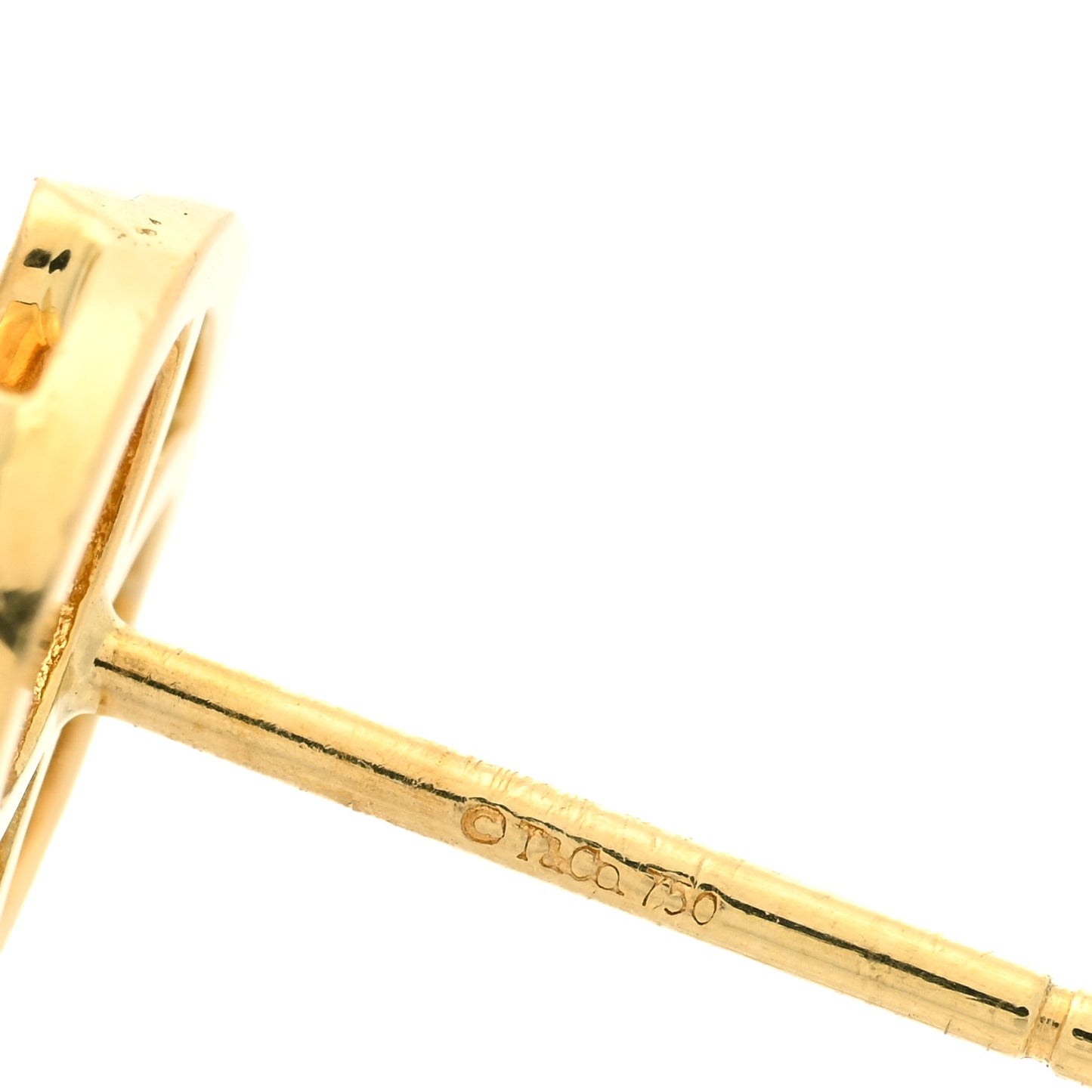 18K Yellow Gold Diamond Flower Stud Earrings