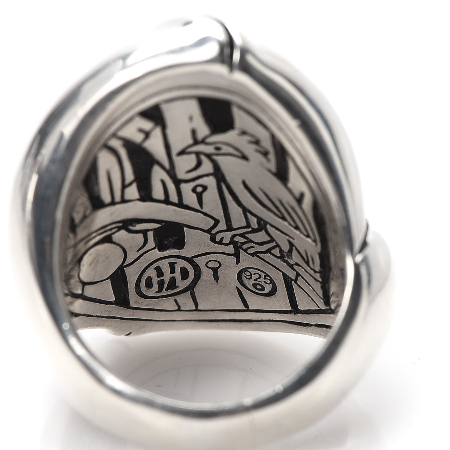 Sterling Silver Bamboo Twist Ring 53 6.25