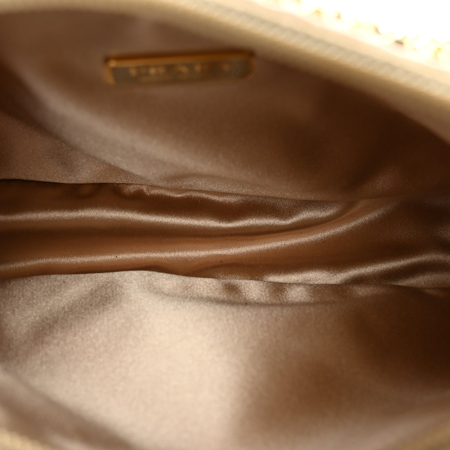 Satin Crystal Mini Re-Edition 2000 Bag Platino