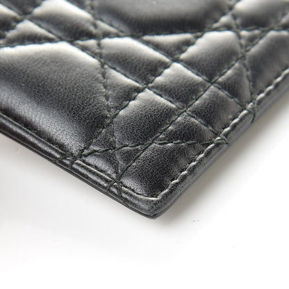 Christian Dior Lambskin Cannage Lady Dior Card Holder Black 8 of 9