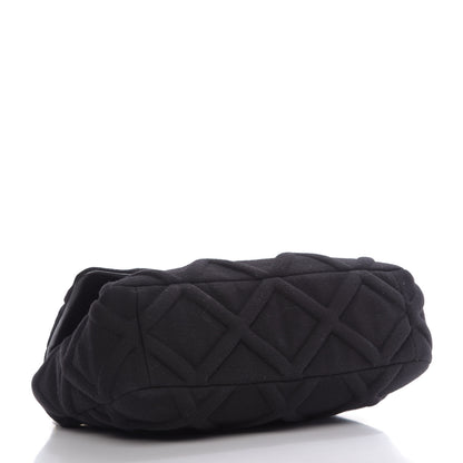 Chanel Jersey Lambskin Quilted Large 19 Flap Black 4 of 9