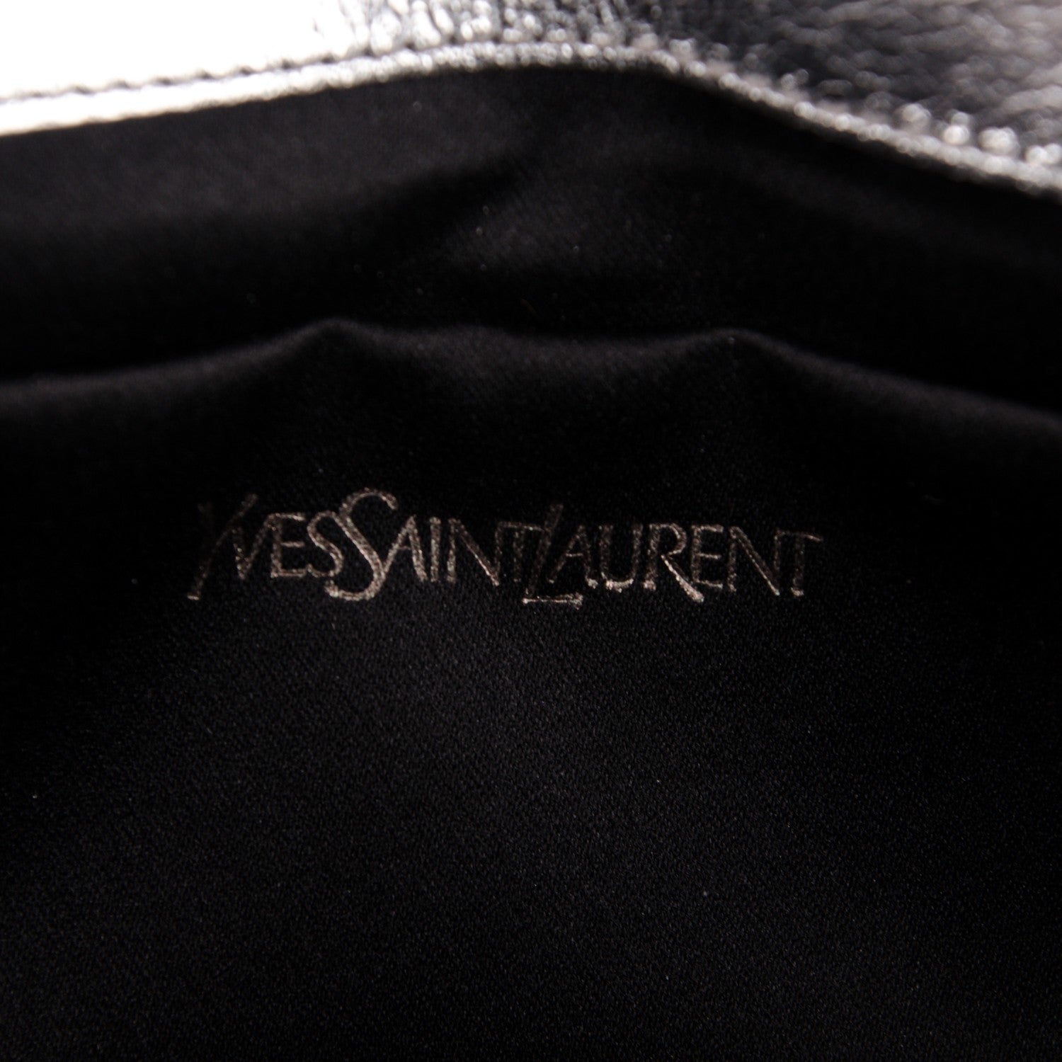 Saint Laurent Metallic Textured Calfskin Small Belle De Jour Clutch Silver 6 of 7