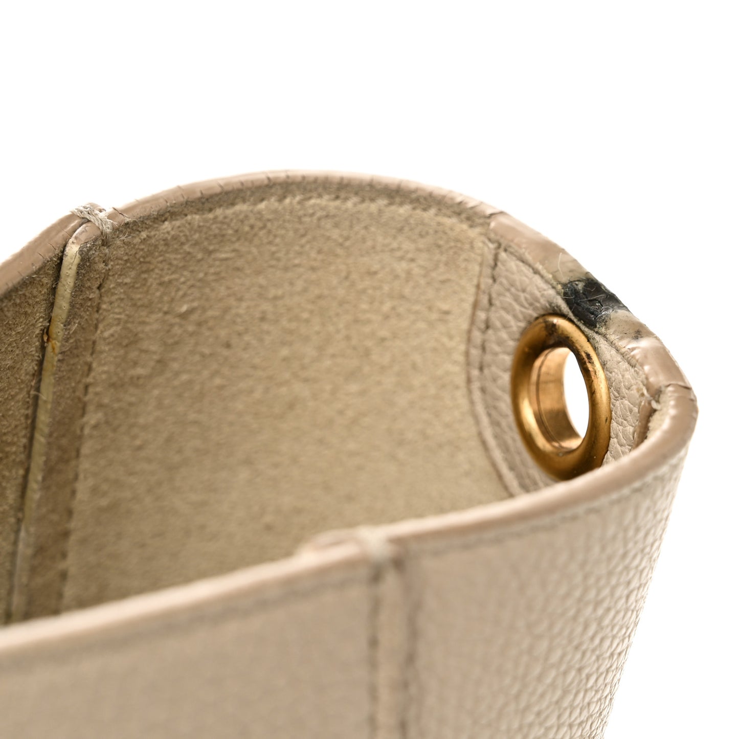 Soft Grained Calfskin Small Sangle Bucket Bag Light Taupe