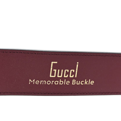 Gucci Ciny Lux Calfskin Patterned Double G 40mm Belt 85 34 Rubicund 3 of 6