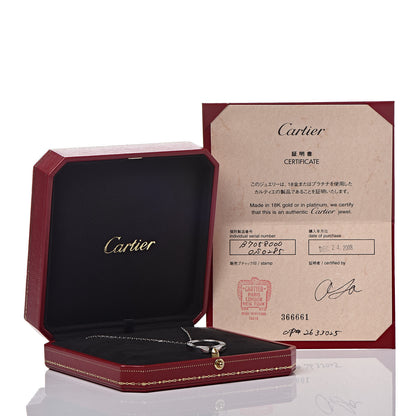 Cartier 18K White Gold Diamond LOVE Paved Necklace 9 of 9
