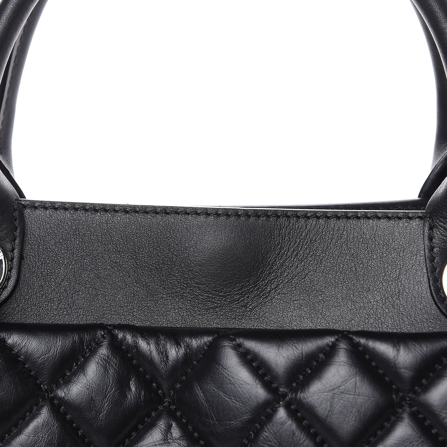Chanel Aged Calfskin Quilted Be CC Tote Black 12 of 13