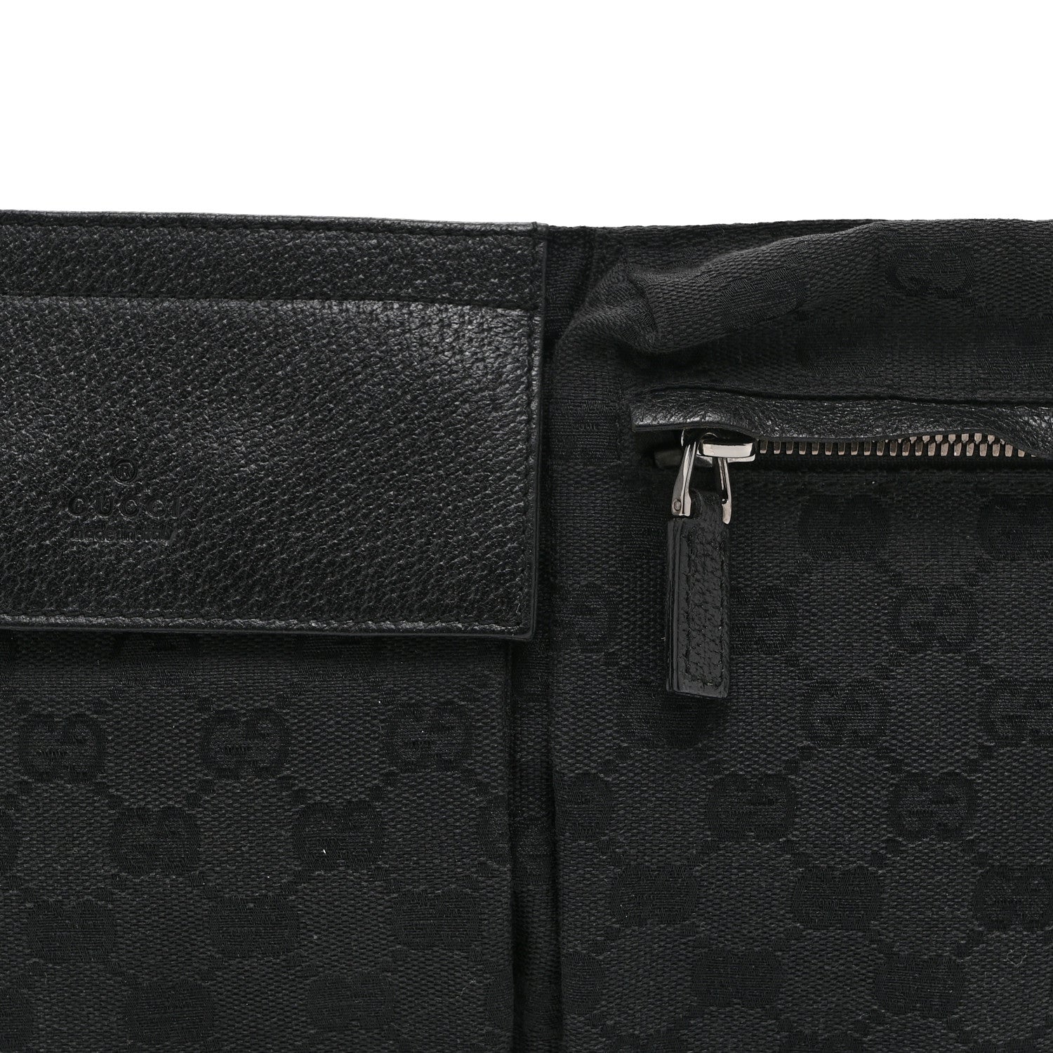 Gucci GG Monogram Double Pocket Belt Bag Black 8 of 10