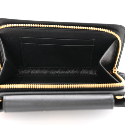 Prada Saffiano Metal Oro Phone Case Black 6 of 12