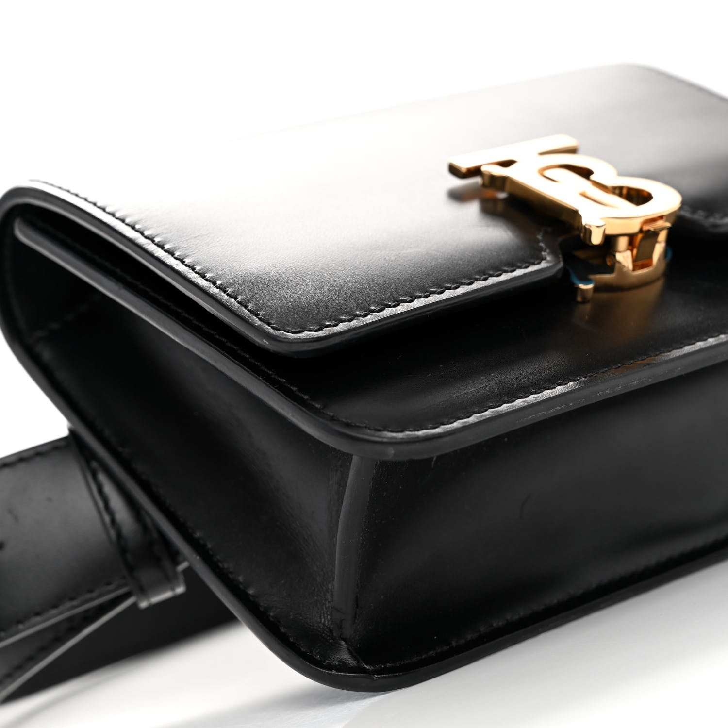 Burberry Calfskin TB Bum Bag Black 9 of 10