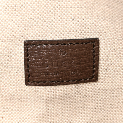 Gucci Monogram Jumbo GG Textured Dollar Calfskin Web Belt Bag Camel Ebony New Acero 6 of 12