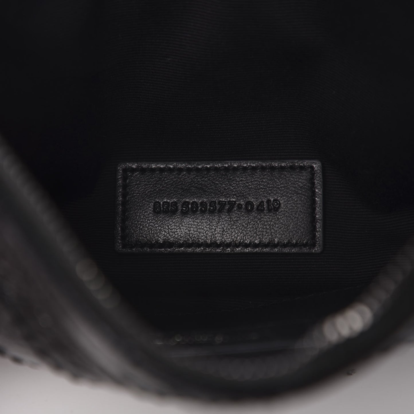 Crinkled Calfskin Matelasse Monogram Niki Bill Pouch Black