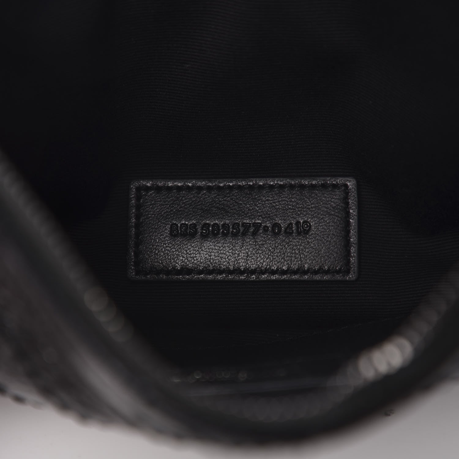 Saint Laurent Crinkled Calfskin Matelasse Monogram Niki Bill Pouch Black 6 of 6