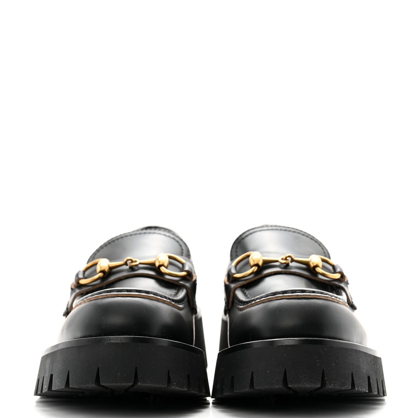 Cordovan Lux Womens Harald Horsebit 25mm Platform Loafers 35.5 Black