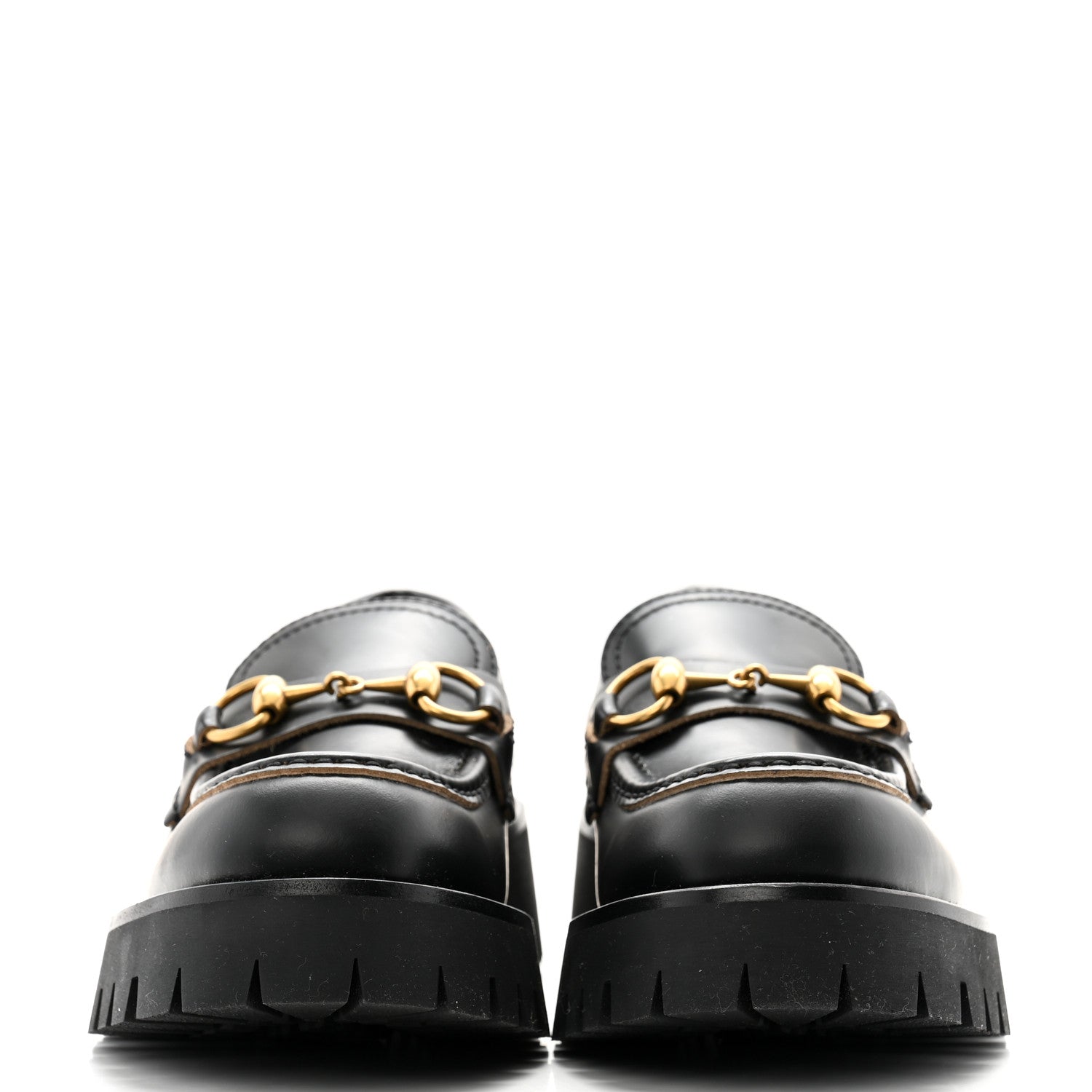 Gucci Cordovan Lux Womens Harald Horsebit 25mm Platform Loafers 35.5 Black 2 of 9