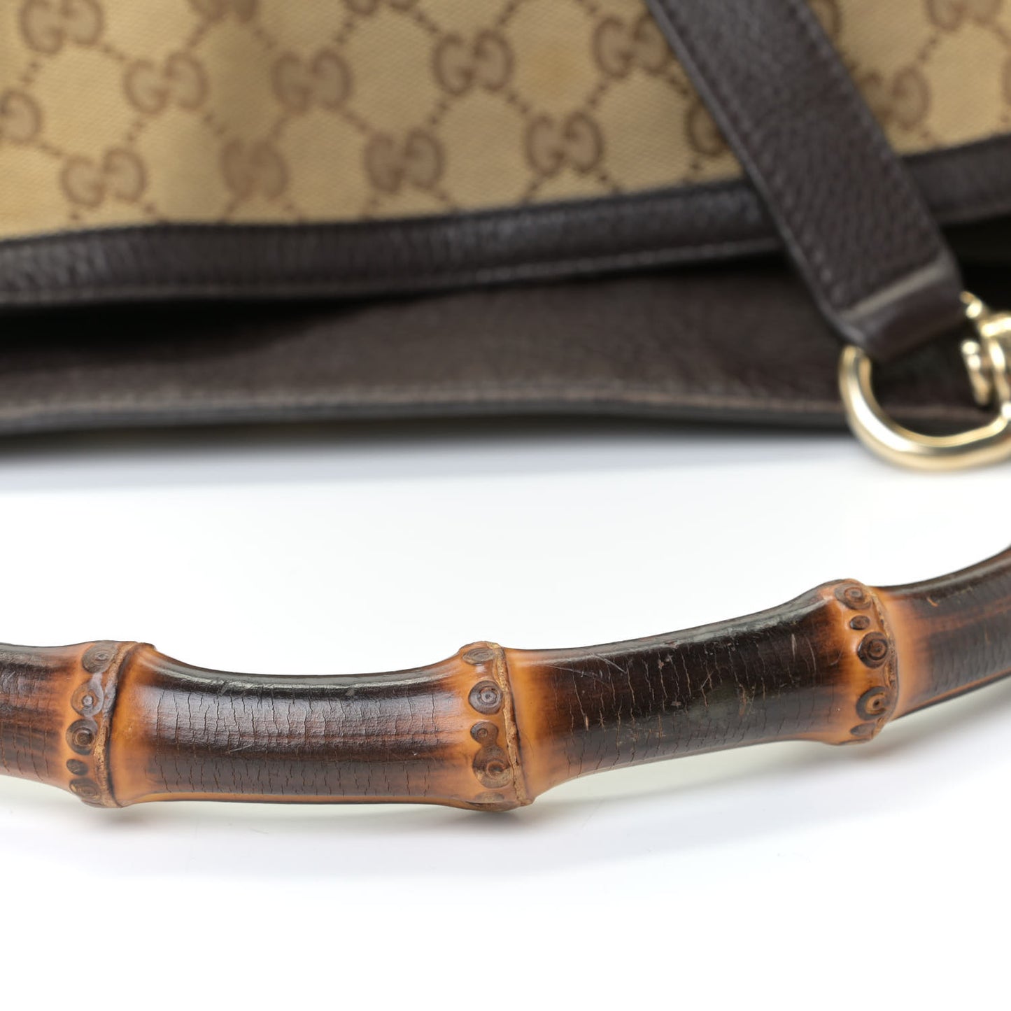 Monogram Medium Diana Bamboo Shoulder Bag Dark Brown