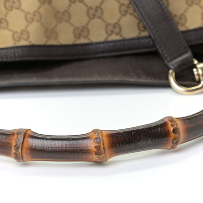 Gucci Monogram Medium Diana Bamboo Shoulder Bag Dark Brown 20 of 21