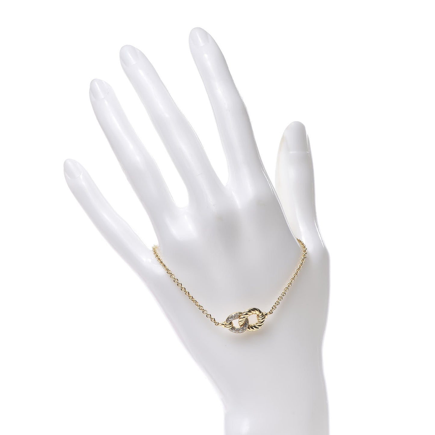 18K Yellow Gold Diamond Belmont Single Station Bracelet