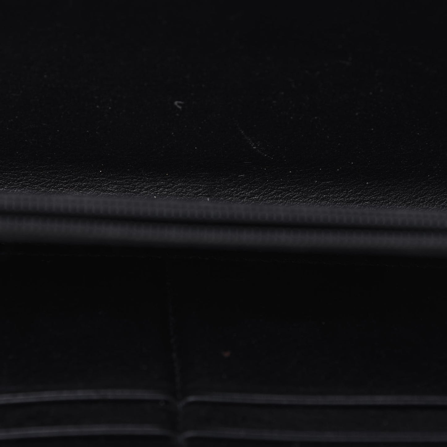Calfskin Classic Y Ligne Zip Wallet Black