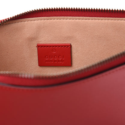 Gucci Calfskin GucciGhost Print Pouch Hibiscus Red 5 of 9