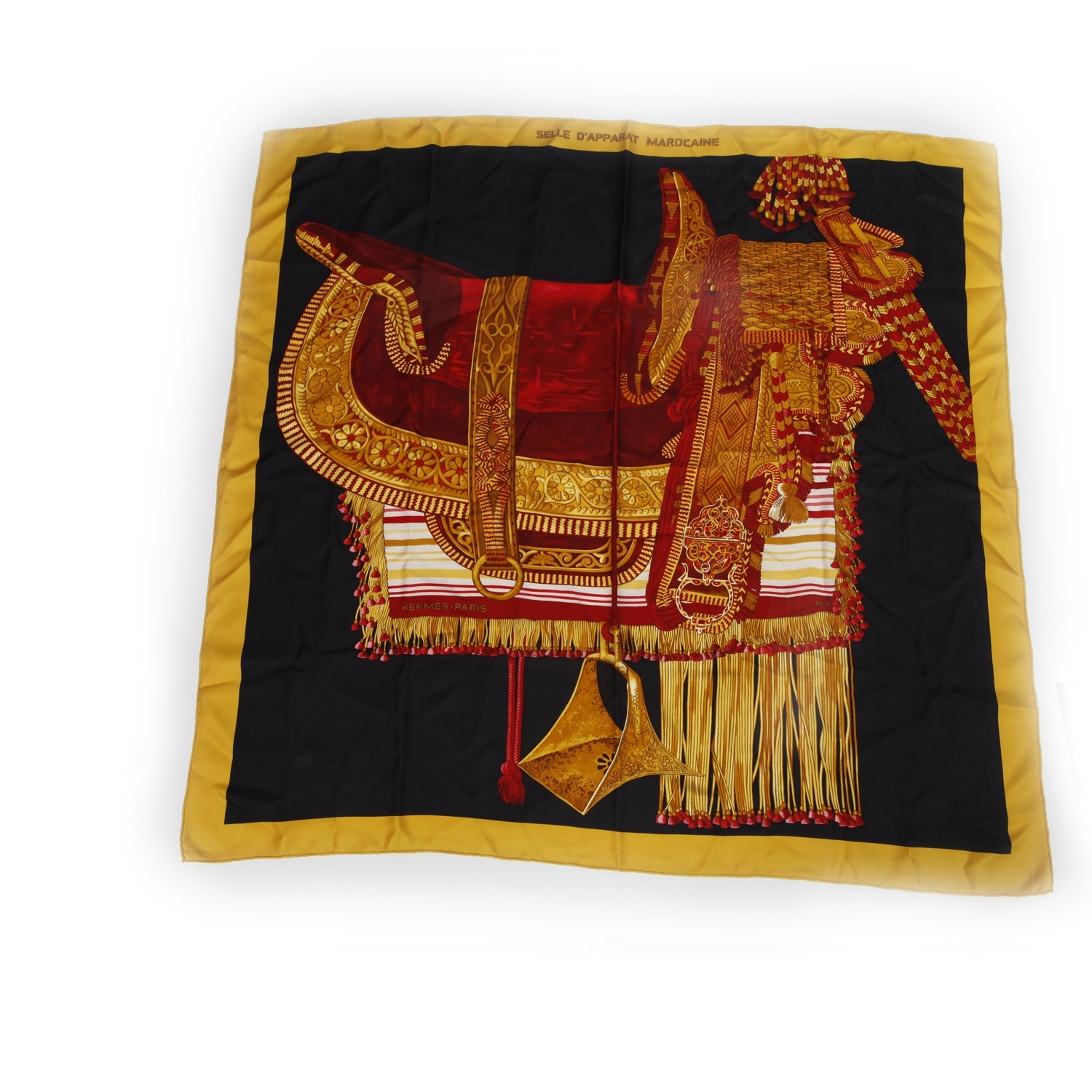 Hermes Silk Selle D Apparat Marocaine Scarf 90 1 of 6