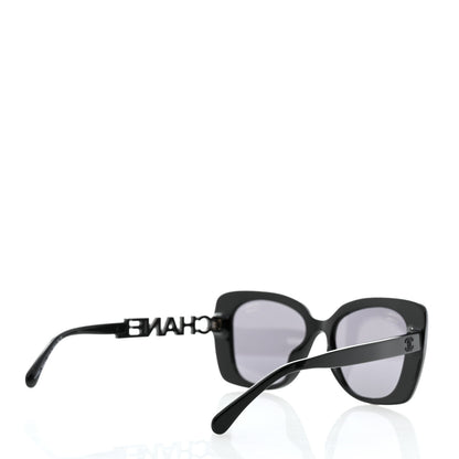 Chanel Acetate Strass Polarized Square Sunglasses 5422-B Black 4 of 8