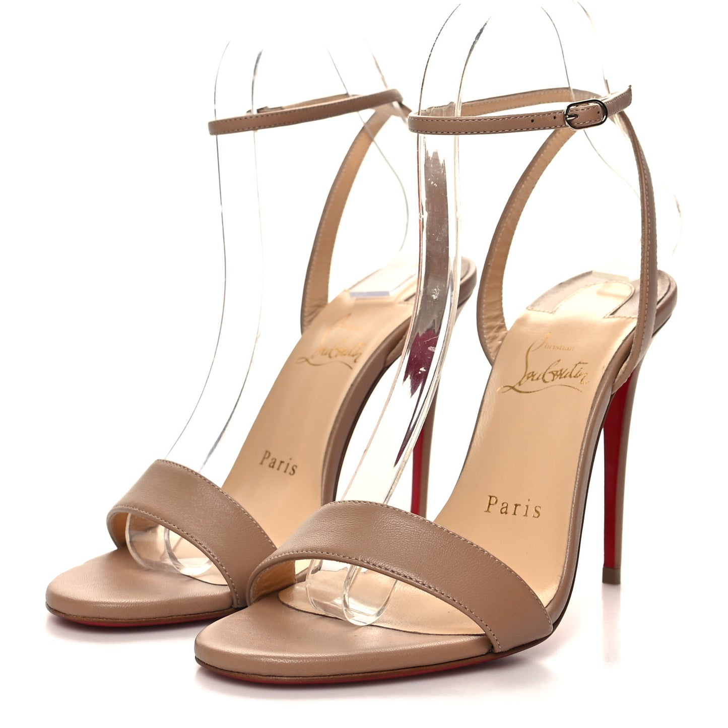 Nappa Loubi Girl 100 Sandals 36 Nude