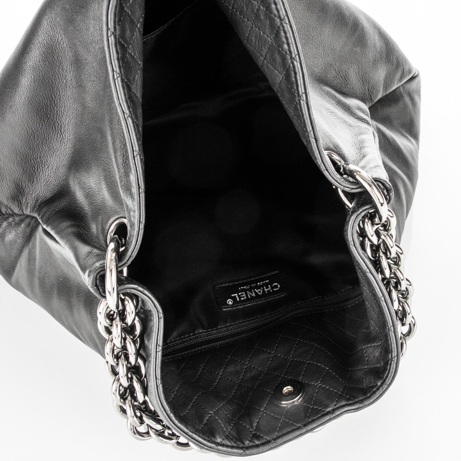 Chanel Lambskin Large Soft and Chain Hobo Black 6 of 8