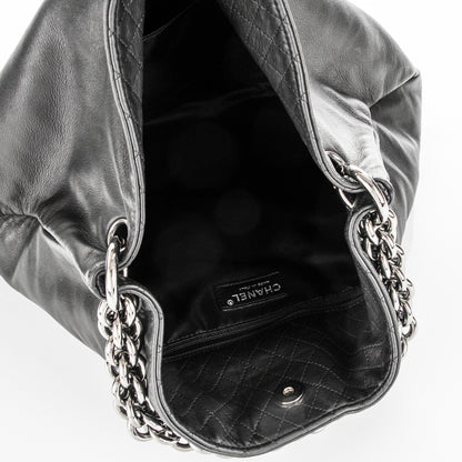 Chanel Lambskin Large Soft and Chain Hobo Black 6 of 8