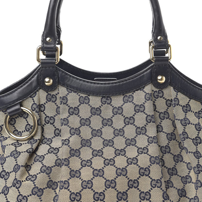 Gucci Monogram Medium Sukey Tote Navy 10 of 10
