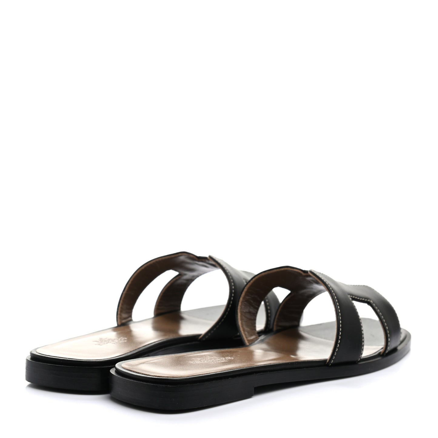 Box Calfskin Oran Sandals 36.5 Black