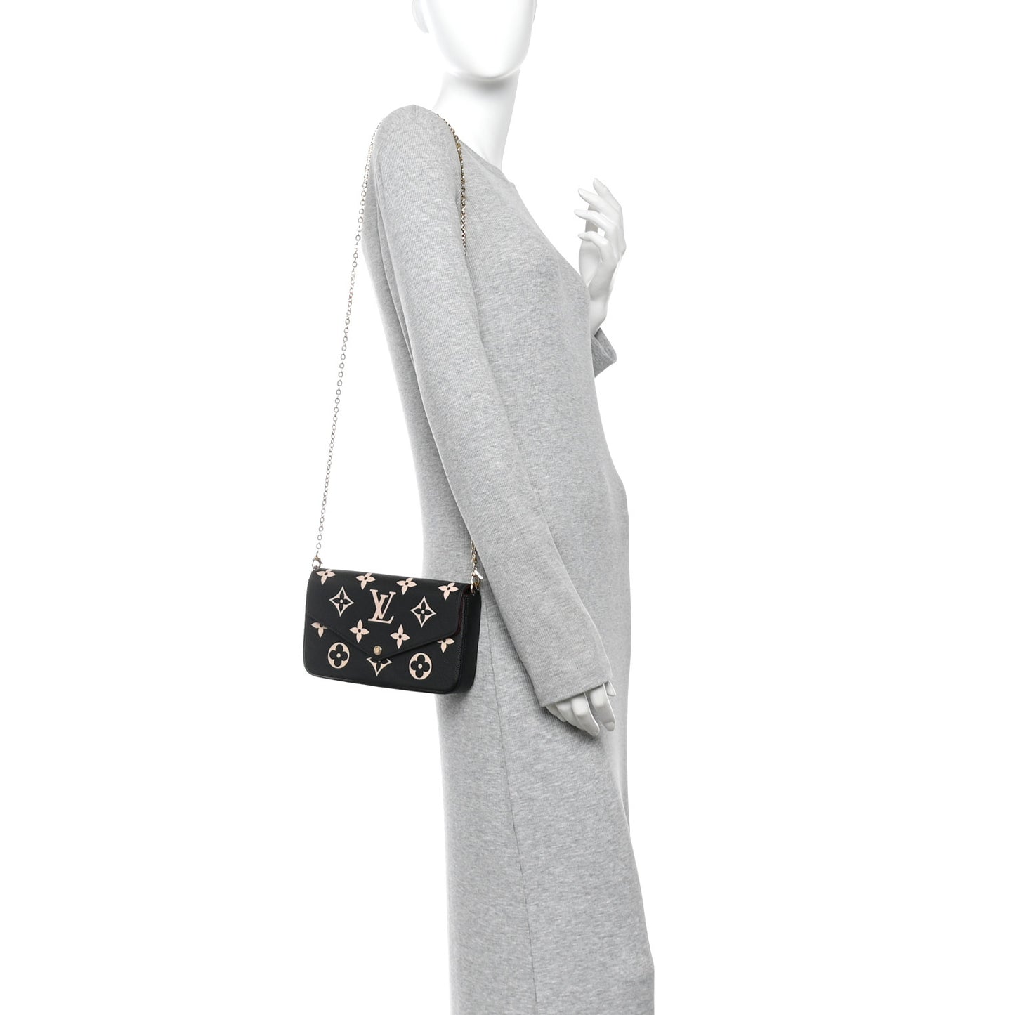 Empreinte Monogram Giant Felicie Pochette Black Beige