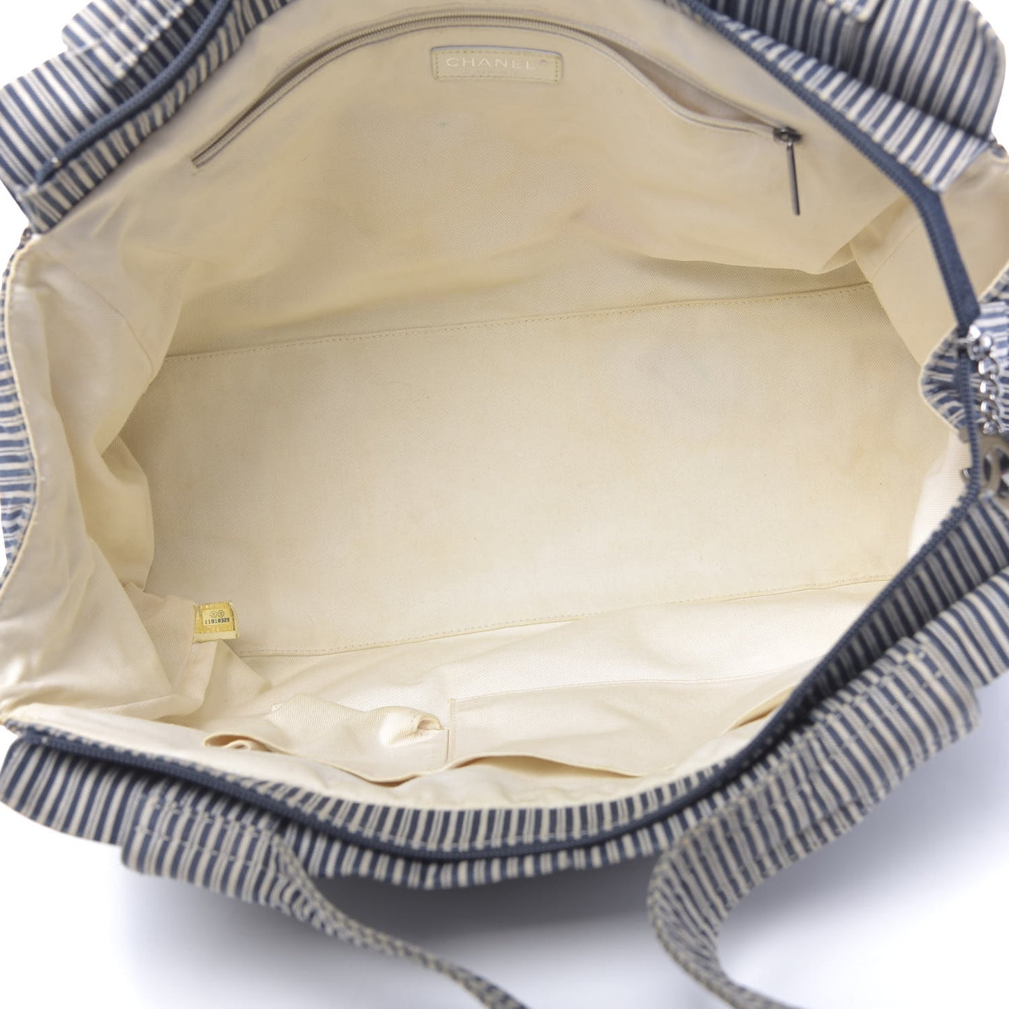 Canvas Sequin Stripe CC Tote Blue