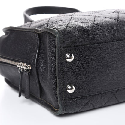 Chanel Caviar Quilted Deauville Bowling Bag Black 8 of 16