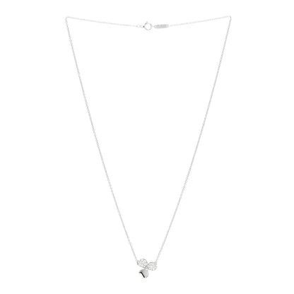 Tiffany Platinum Diamond .17ctw Paper Flowers Pendant Necklace 3 of 5
