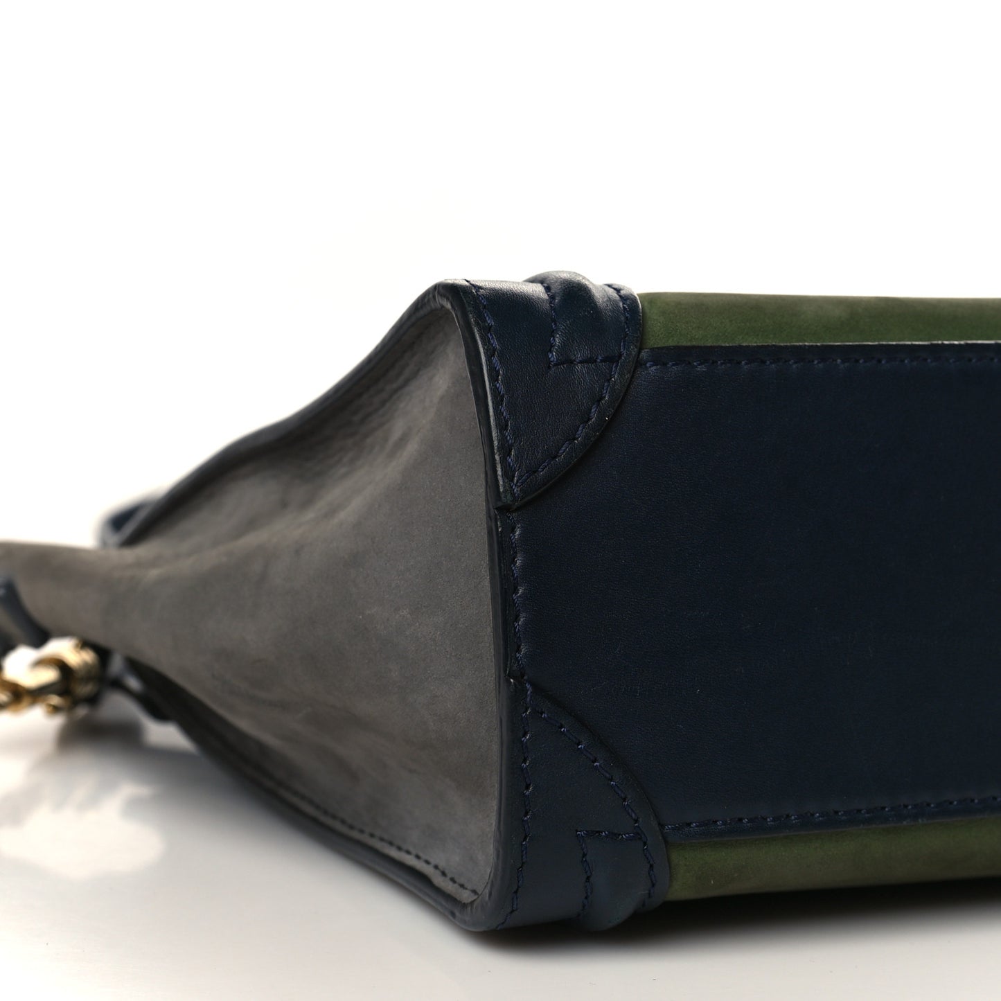 Nubuck Smooth Calfskin Nano Tri-Color Luggage Green