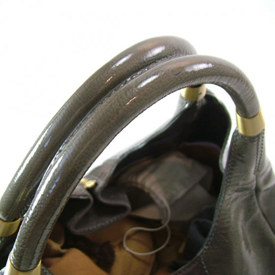Jimmy Choo Patent Suede Mandah Tote Grey 5 of 9