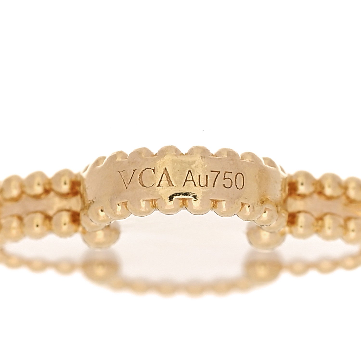 Van Cleef & Arpels 18K Yellow Gold Mother of Pearl 5 Motifs Vintage Alhambra Bracelet 3 of 4