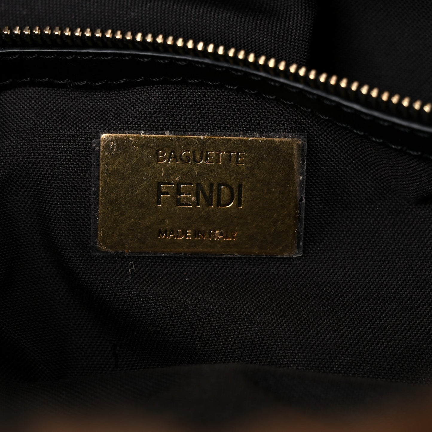 Shearling Vitello Dolce Macro FF 1974 Baguette Tobacco Black